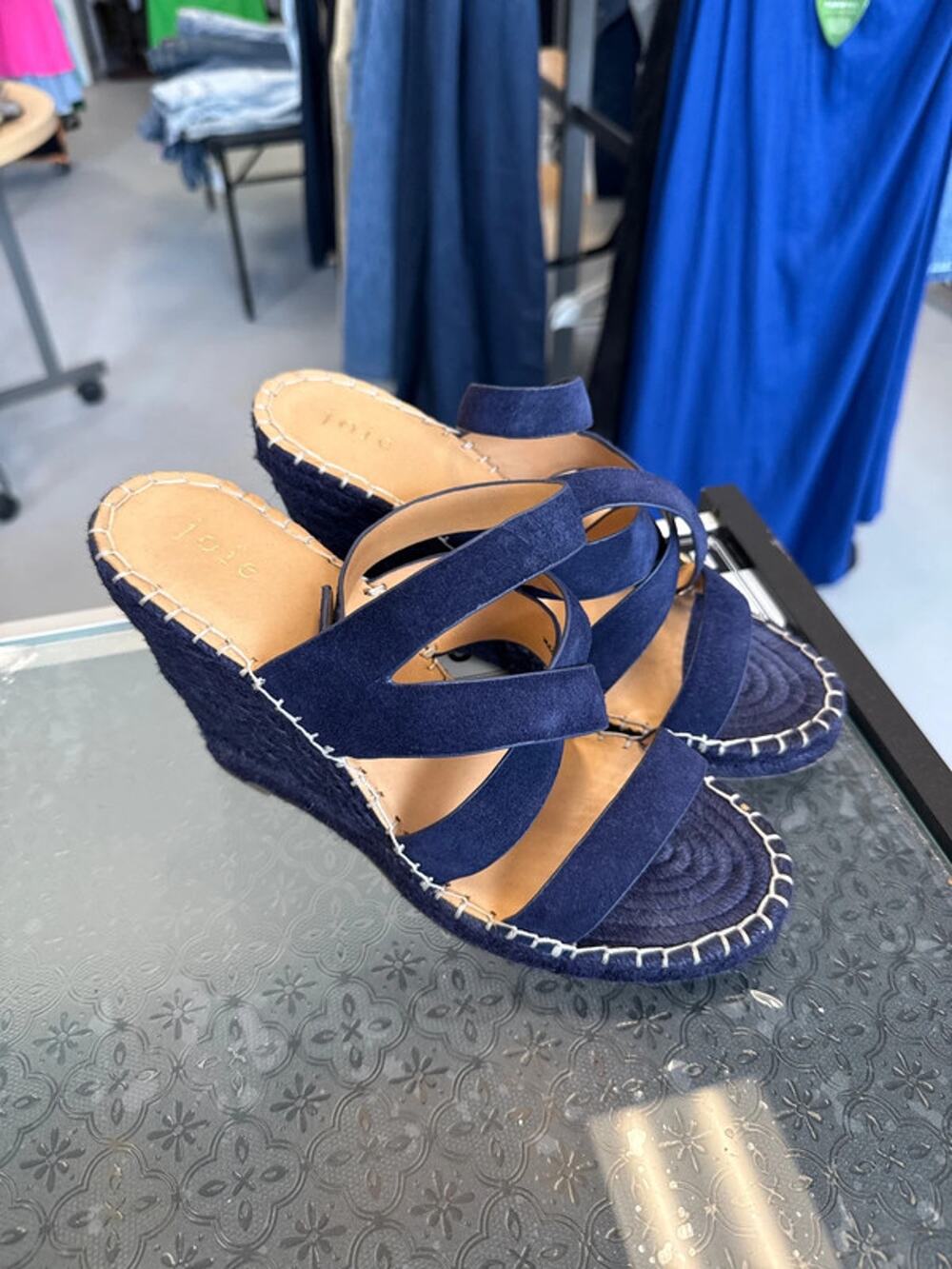New Joie Navy Wedges Size 39 US 8.5